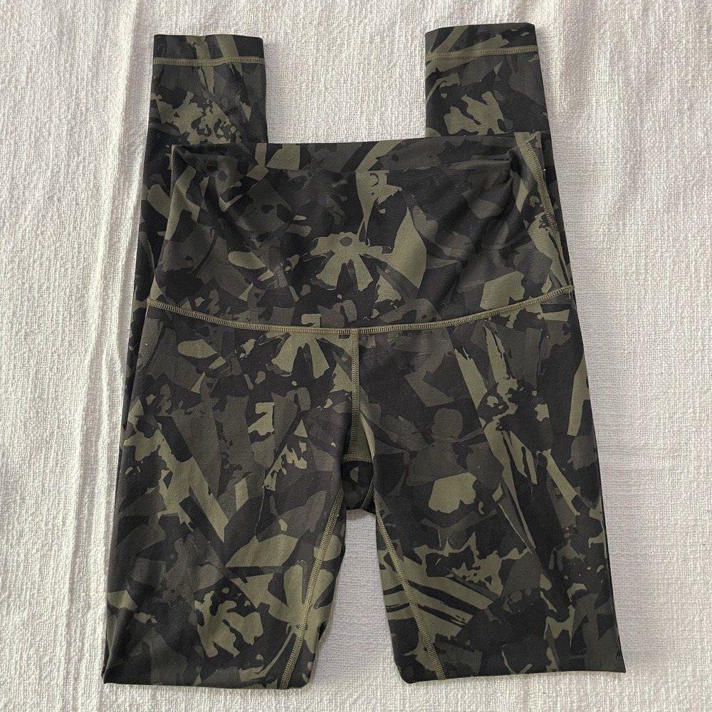 lululemon athletica Olive Green & Black Camouflage Leggings